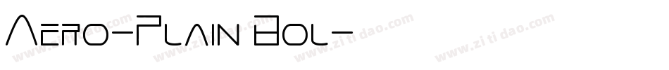 Aero-Plain Bol字体转换